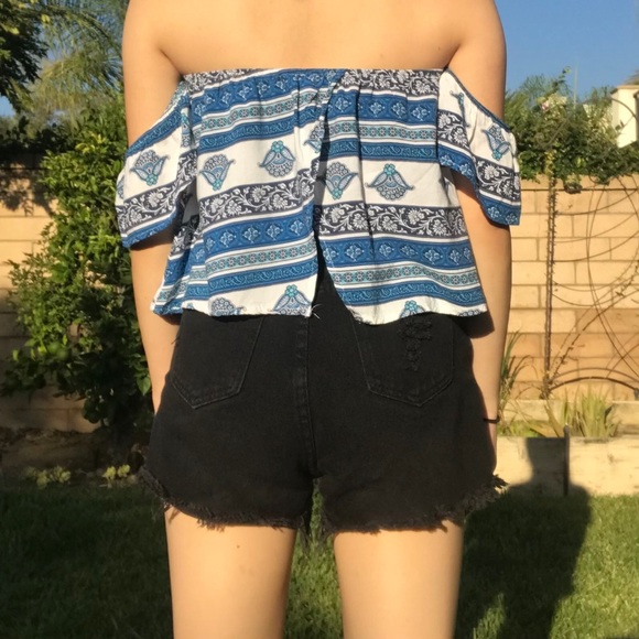 Tribal Off The Shoulder Top - Picture 4 of 4